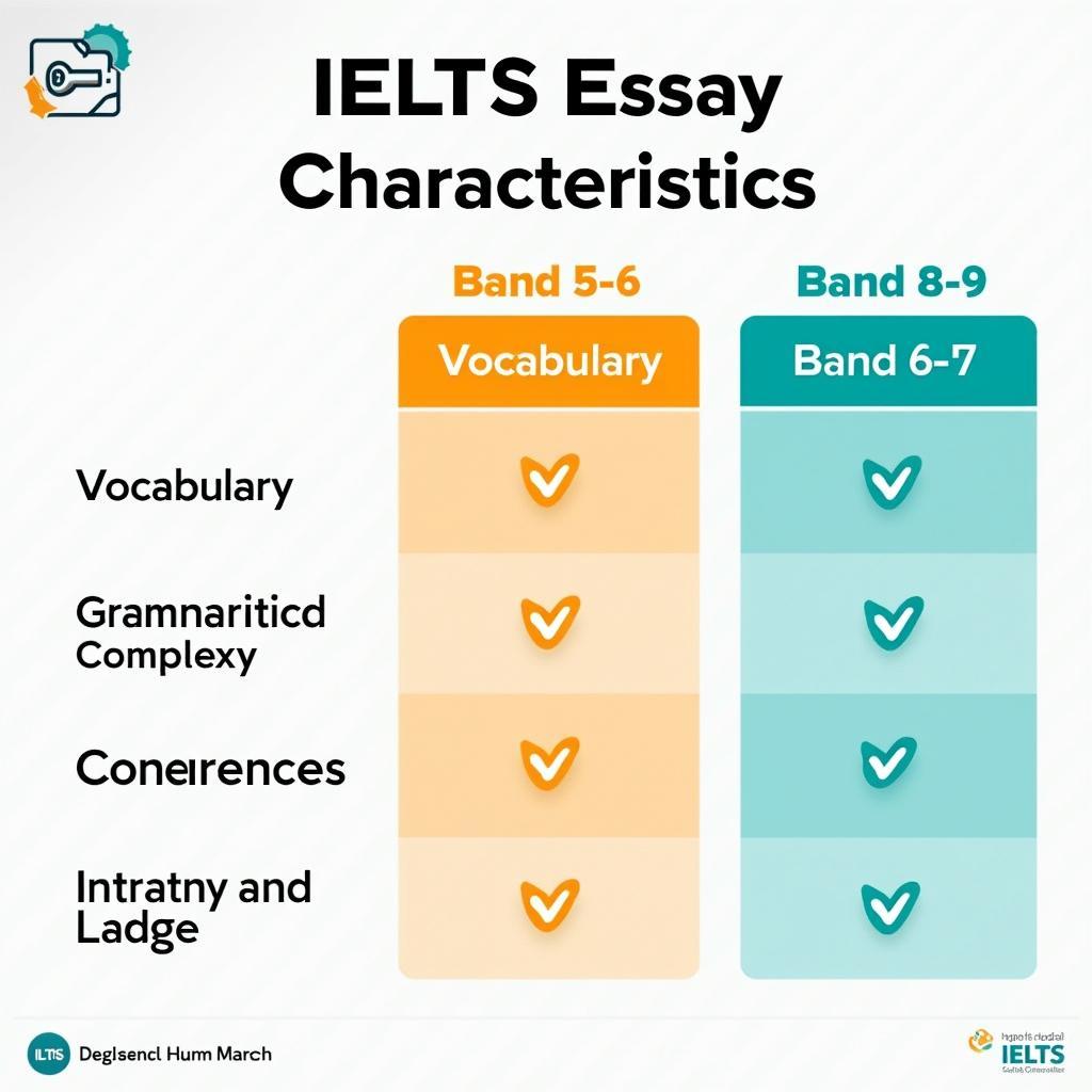 IELTS Writing Task 2 band score comparison for technology in education essays