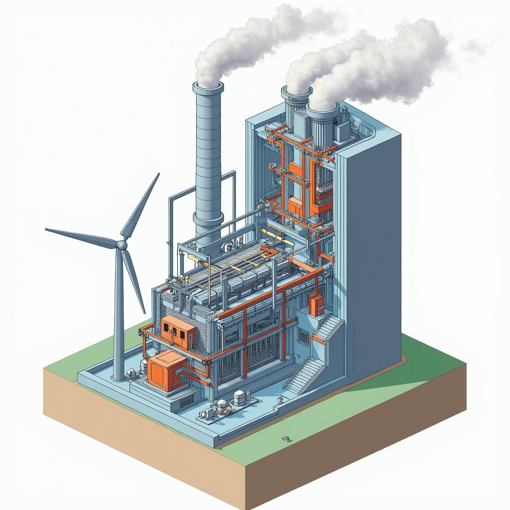 Advanced nuclear reactor safety systems illustrating IELTS Writing energy security concepts